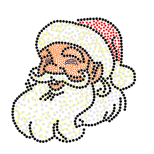 Santa Claus Hotfix Motif Design