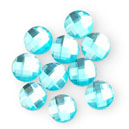 Epoxy Facet Round Lt Aquamarine